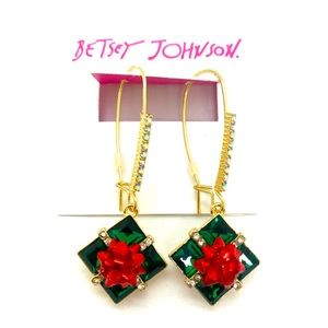 Betsey Johnson Dangle Present Earrings